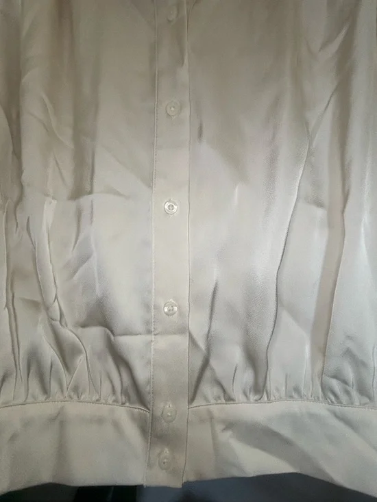 Calvin Klein Cream Short-Sleeve Button-Down Blouse NWT - Picture 10 of 16